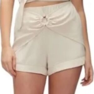 WILDFOX Amanda Short in Fog | High-Waist Draped Rayon Shorts | Size S